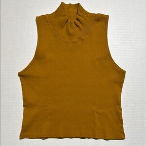BIG BUD PRESS NWOT‎ Sleeveless Essential Turtleneck Top Light Brown 1XL